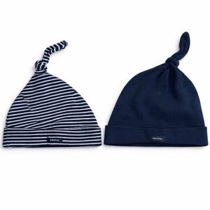 Baby Gap Top-Knot Hats Navy/Stripe 3-6M